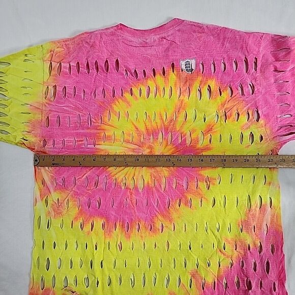 It's Better In The Bahamas‎ Freeport Spiral Tie Dye Fray Upcycle Rare T-Shirt XL - Picture 14 of 16